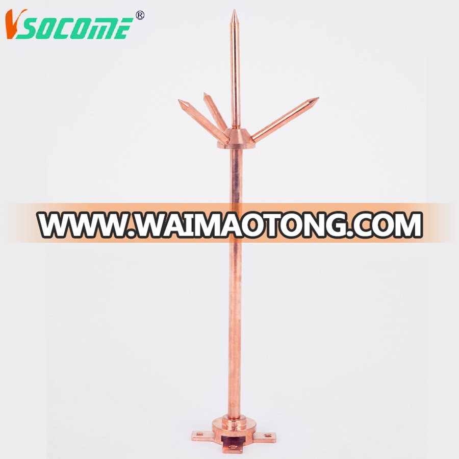 1.5m 2m copper brass adapter connector counter protection system prices protector arrestor arrester air terminal lightning rod